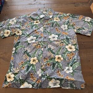 Tropical Floral Men's Button Down Shirt
